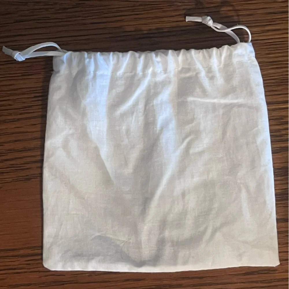 PRADA MINI WHITE DRAWSTRING DUST BAG 7” x 7”